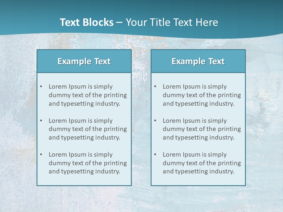Abstract Turquoise Drawn PowerPoint Template