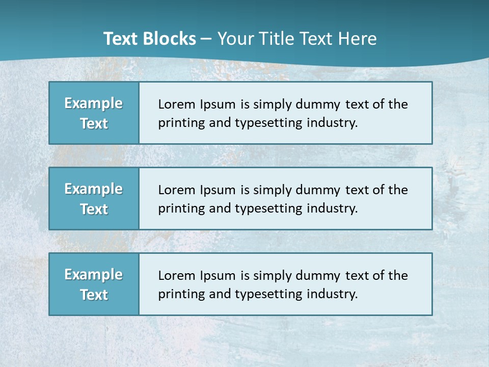 Abstract Turquoise Drawn PowerPoint Template