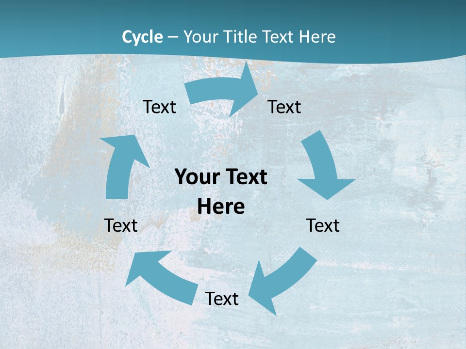 Abstract Turquoise Drawn PowerPoint Template