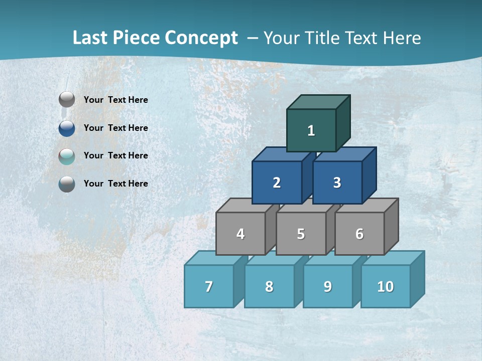Abstract Turquoise Drawn PowerPoint Template