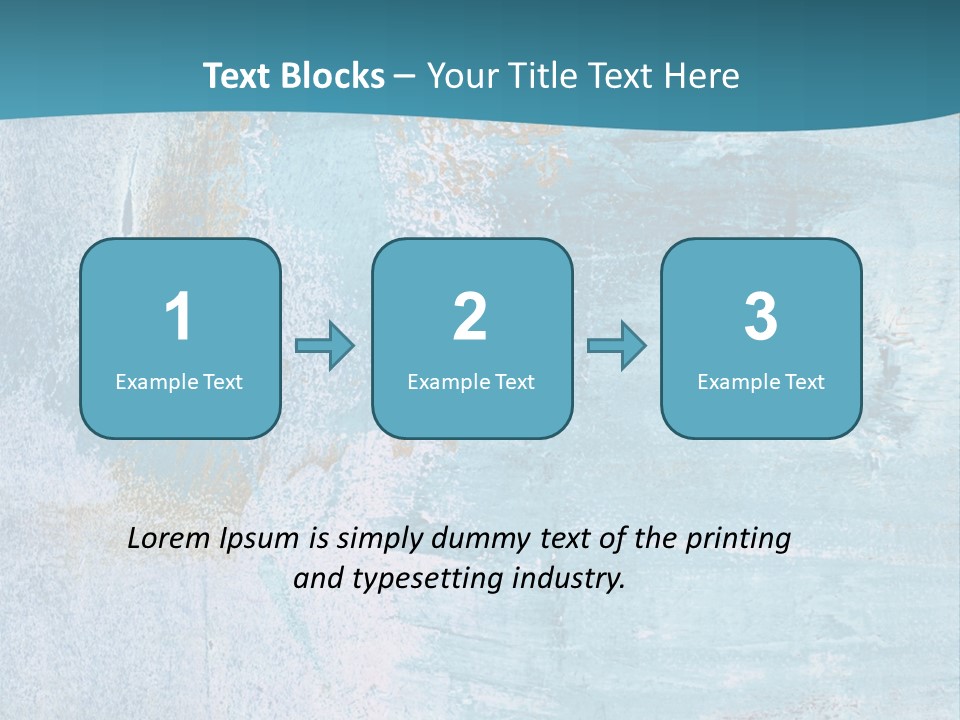 Abstract Turquoise Drawn PowerPoint Template
