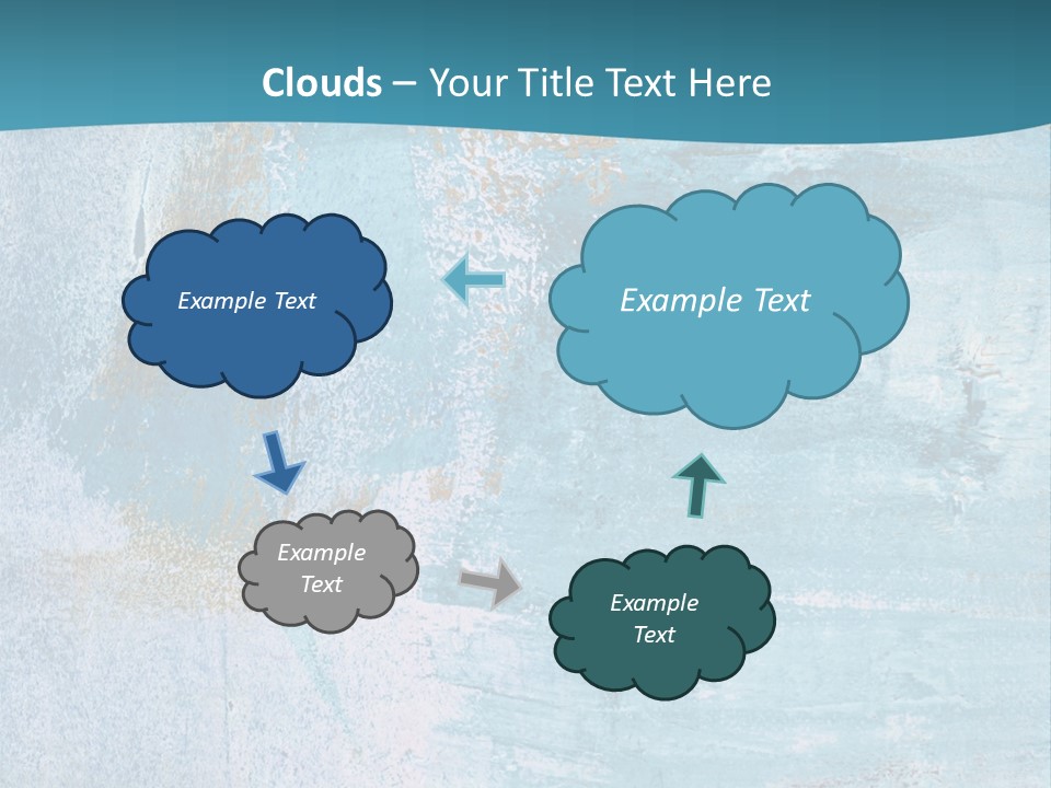 Abstract Turquoise Drawn PowerPoint Template