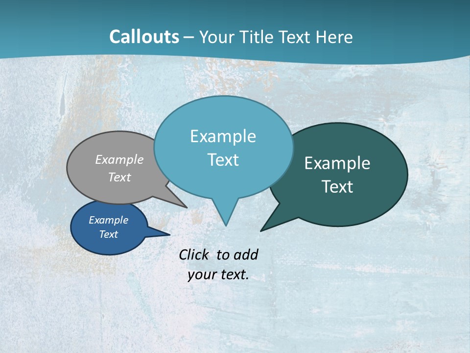 Abstract Turquoise Drawn PowerPoint Template
