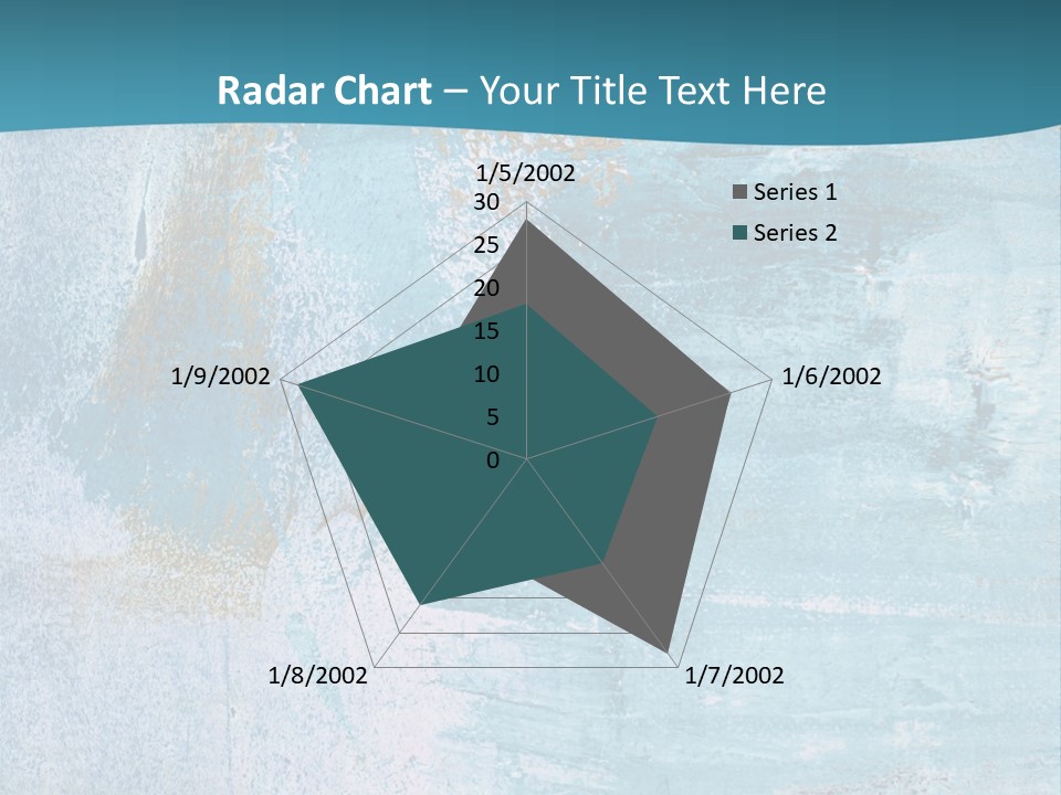 Abstract Turquoise Drawn PowerPoint Template