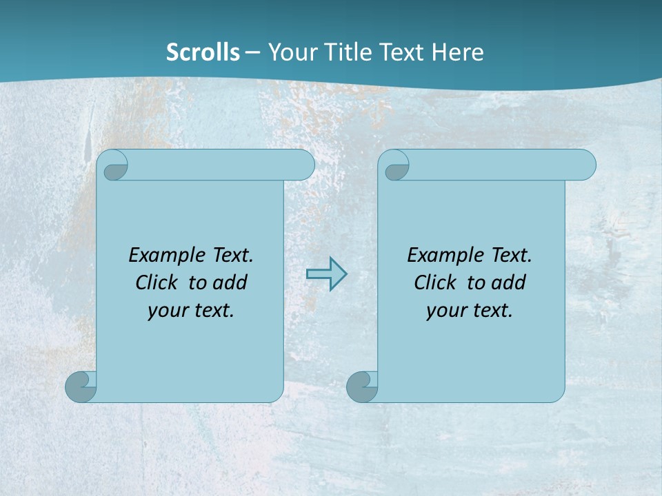 Abstract Turquoise Drawn PowerPoint Template