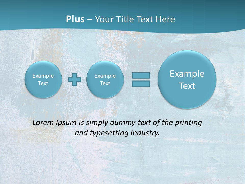 Abstract Turquoise Drawn PowerPoint Template