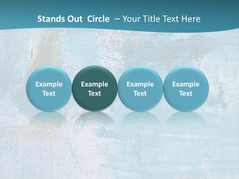 Abstract Turquoise Drawn PowerPoint Template