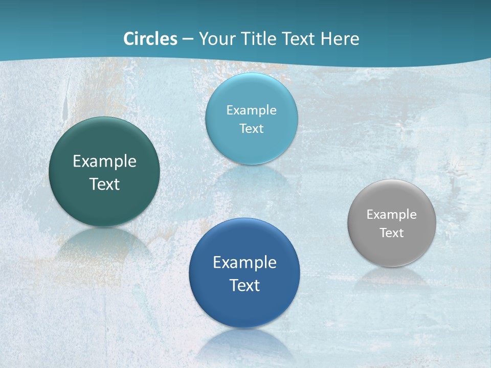 Abstract Turquoise Drawn PowerPoint Template