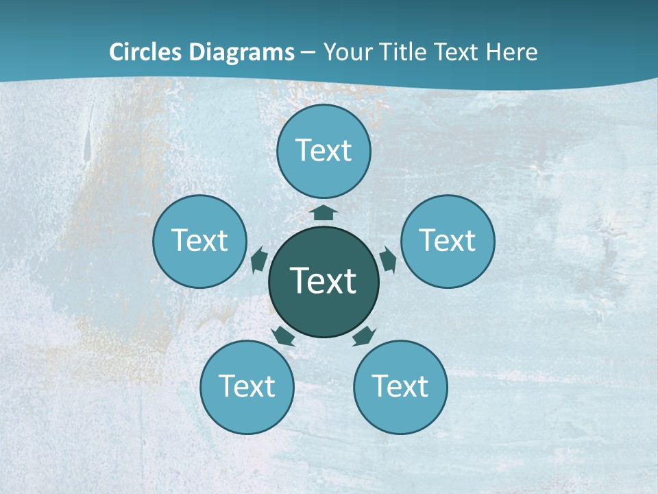 Abstract Turquoise Drawn PowerPoint Template