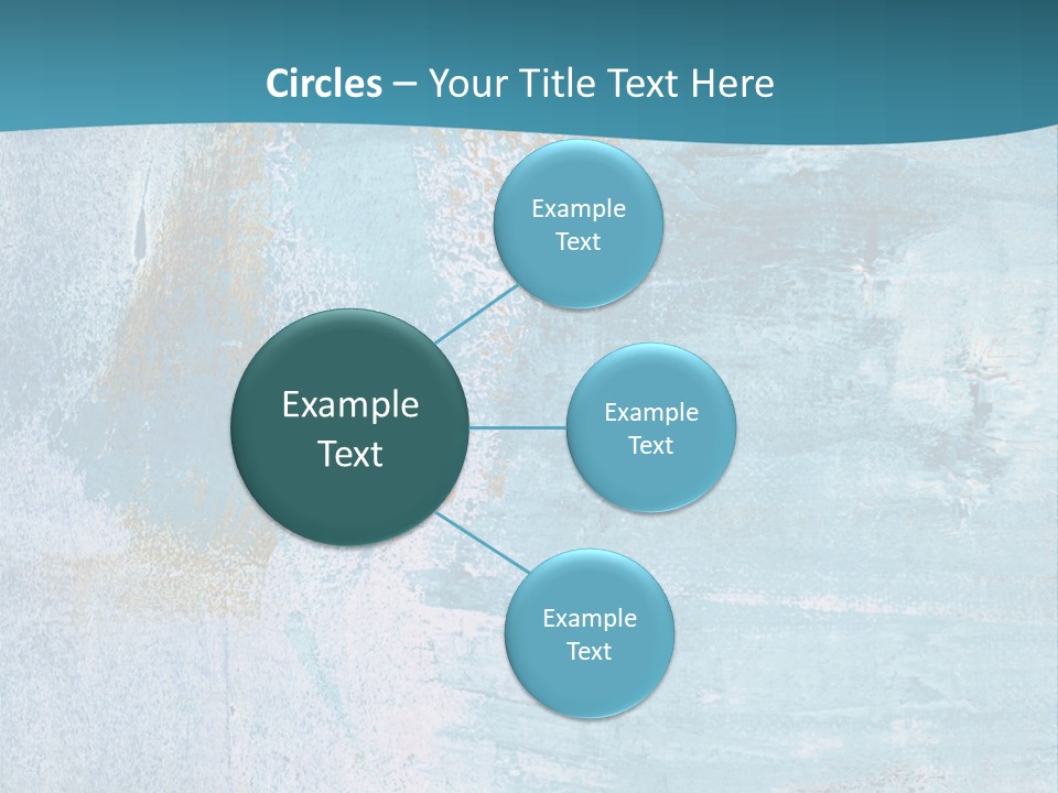 Abstract Turquoise Drawn PowerPoint Template