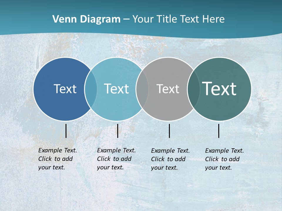Abstract Turquoise Drawn PowerPoint Template
