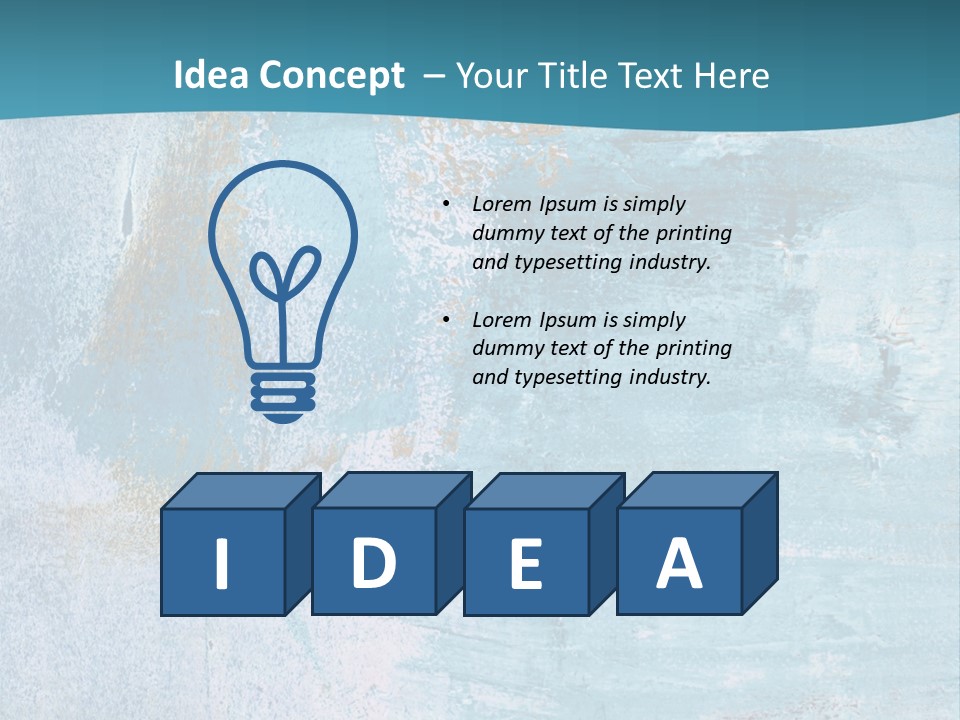 Abstract Turquoise Drawn PowerPoint Template