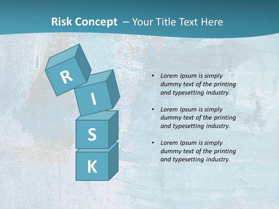 Abstract Turquoise Drawn PowerPoint Template
