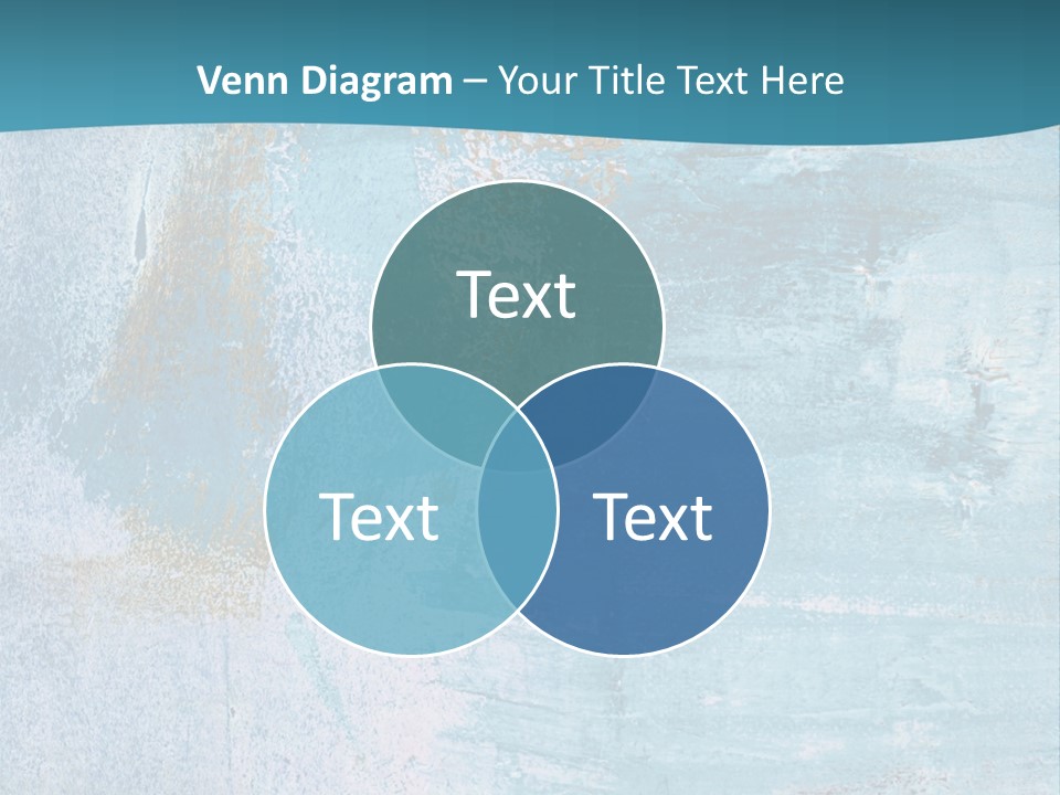 Abstract Turquoise Drawn PowerPoint Template