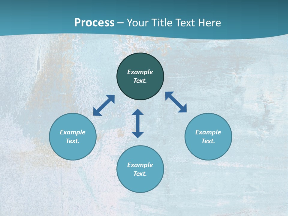 Abstract Turquoise Drawn PowerPoint Template