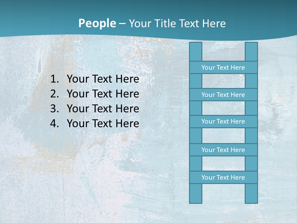 Abstract Turquoise Drawn PowerPoint Template