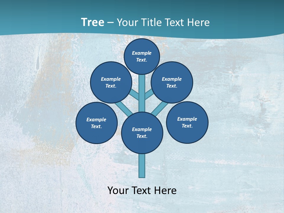 Abstract Turquoise Drawn PowerPoint Template