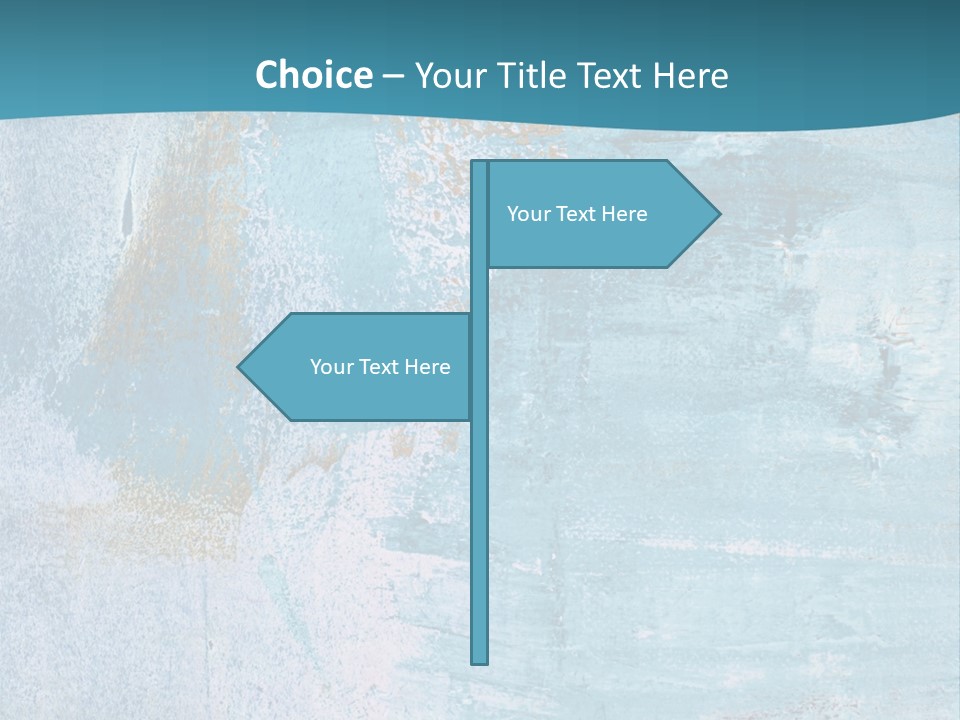 Abstract Turquoise Drawn PowerPoint Template
