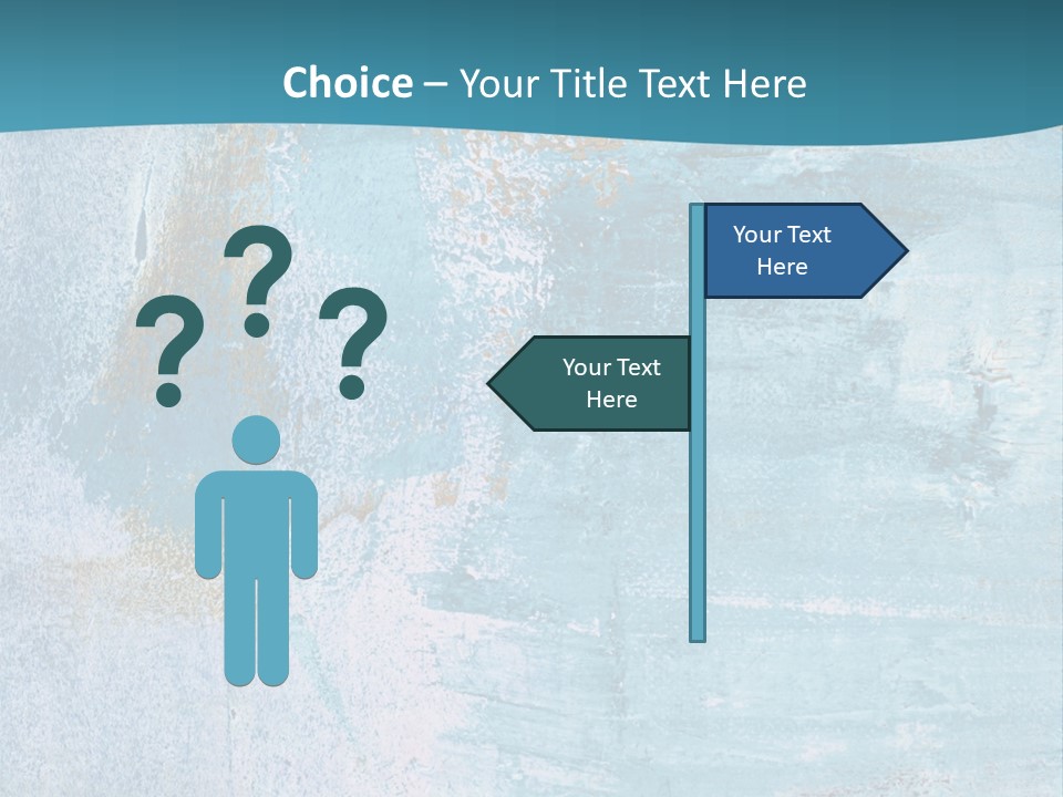 Abstract Turquoise Drawn PowerPoint Template
