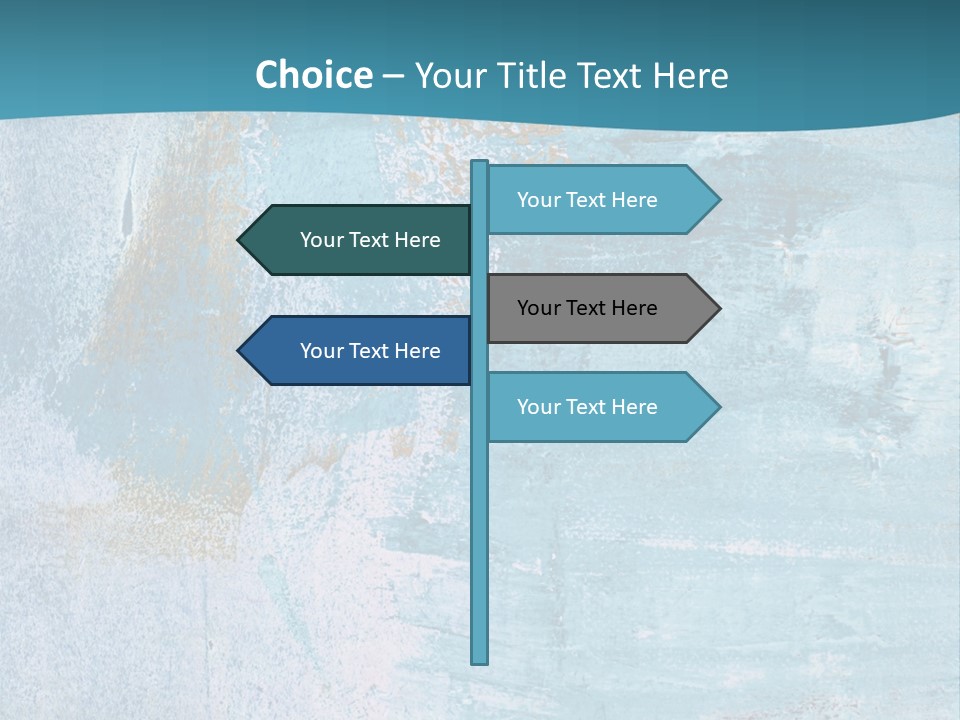 Abstract Turquoise Drawn PowerPoint Template