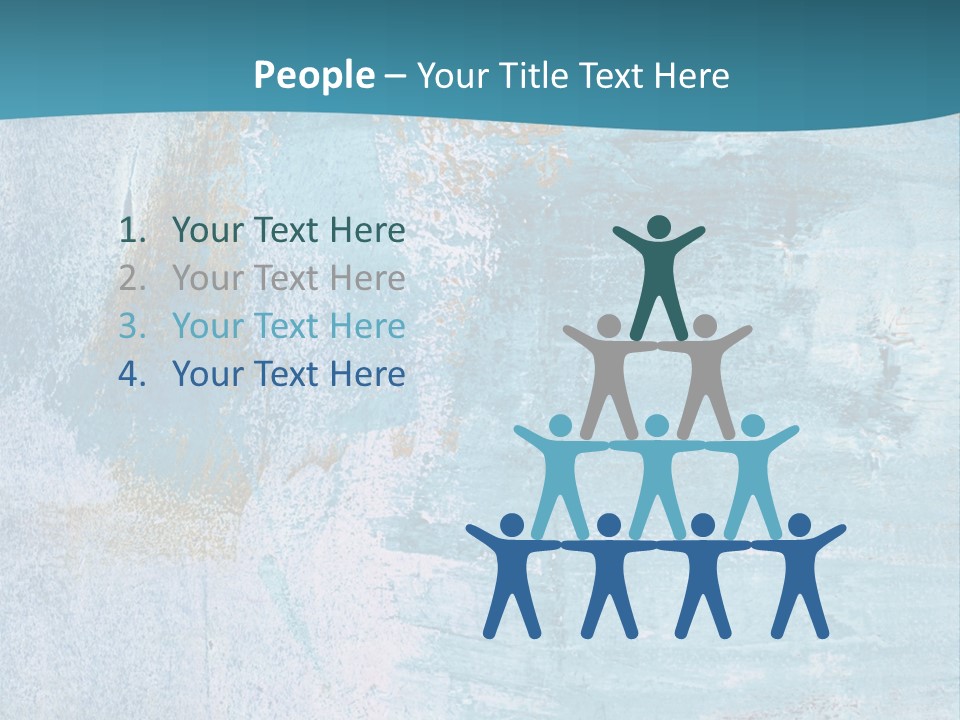 Abstract Turquoise Drawn PowerPoint Template