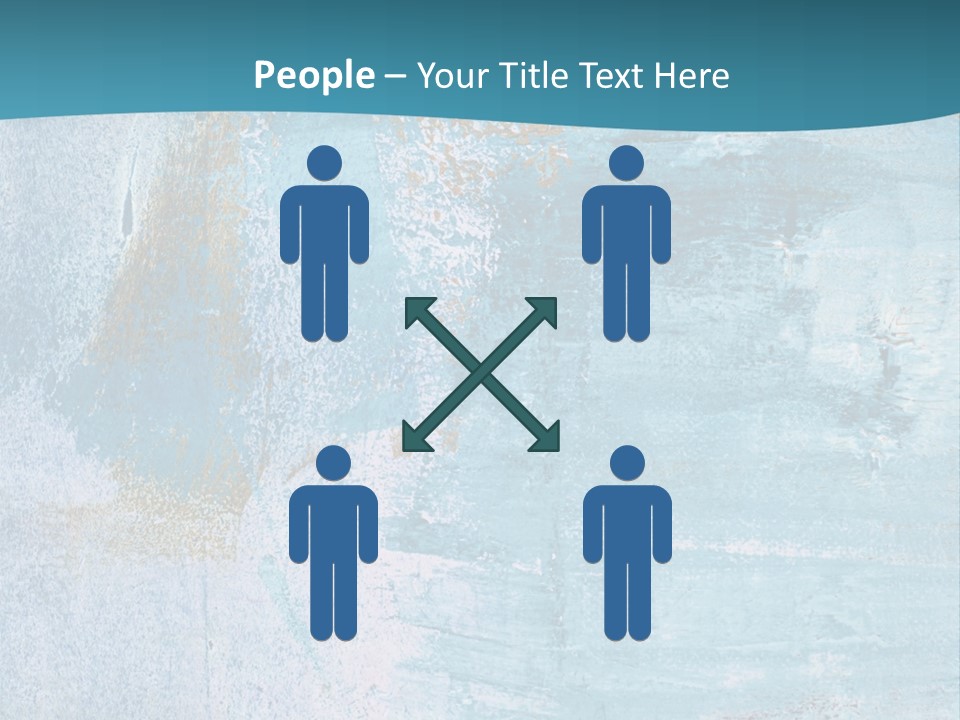 Abstract Turquoise Drawn PowerPoint Template