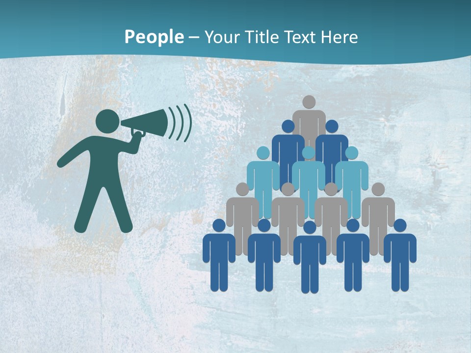 Abstract Turquoise Drawn PowerPoint Template