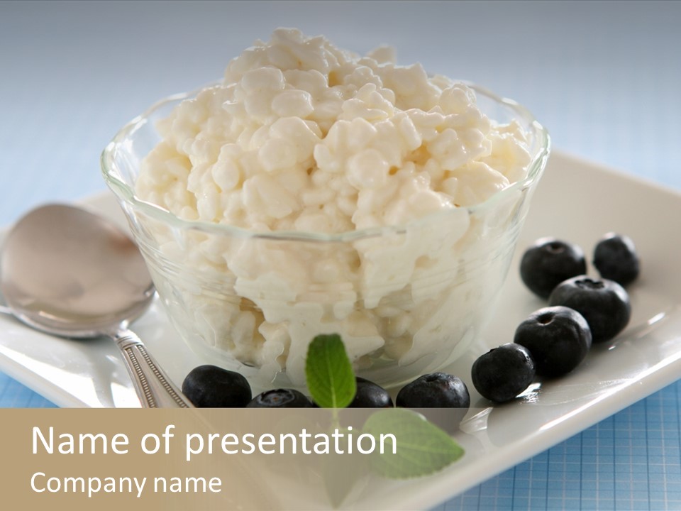 Milk Spoon Healthy PowerPoint Template