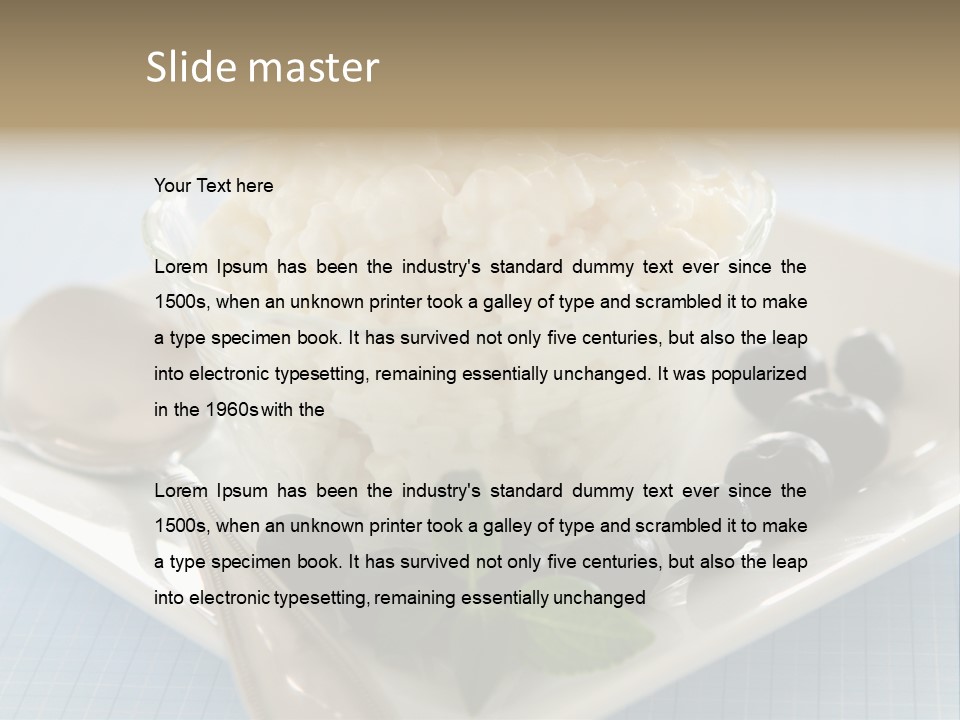 Milk Spoon Healthy PowerPoint Template