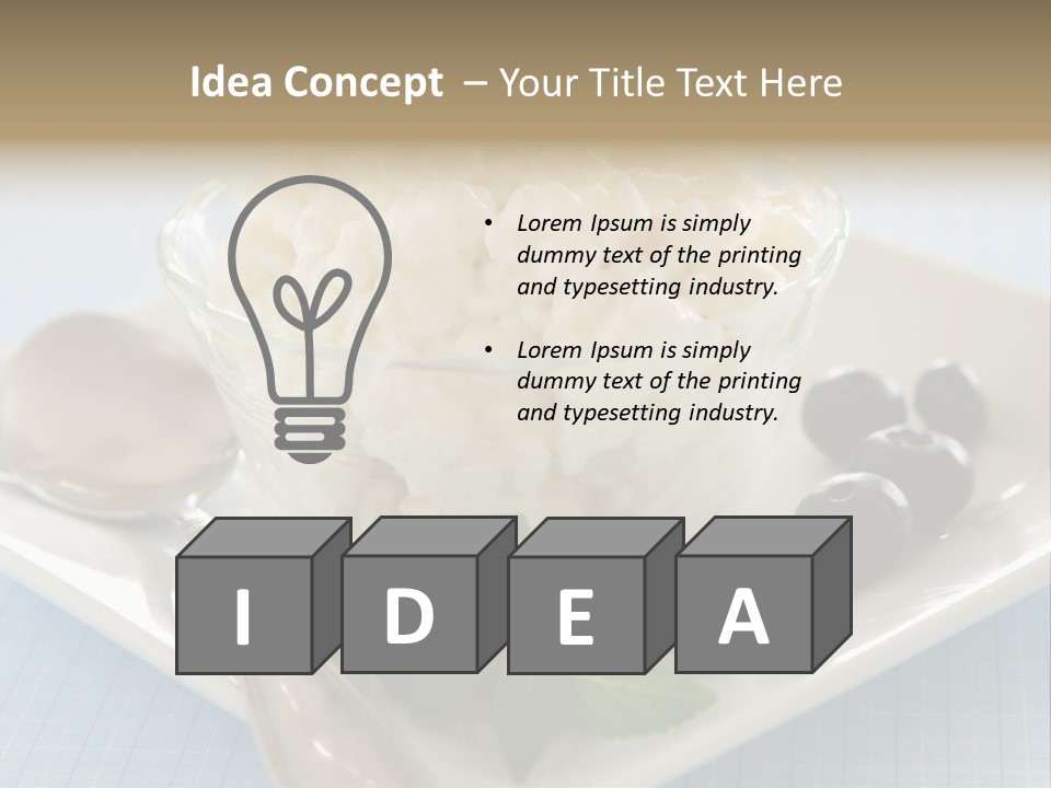 Milk Spoon Healthy PowerPoint Template