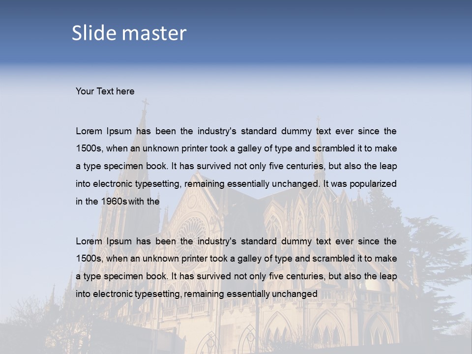 Green Gothic Landscape PowerPoint Template