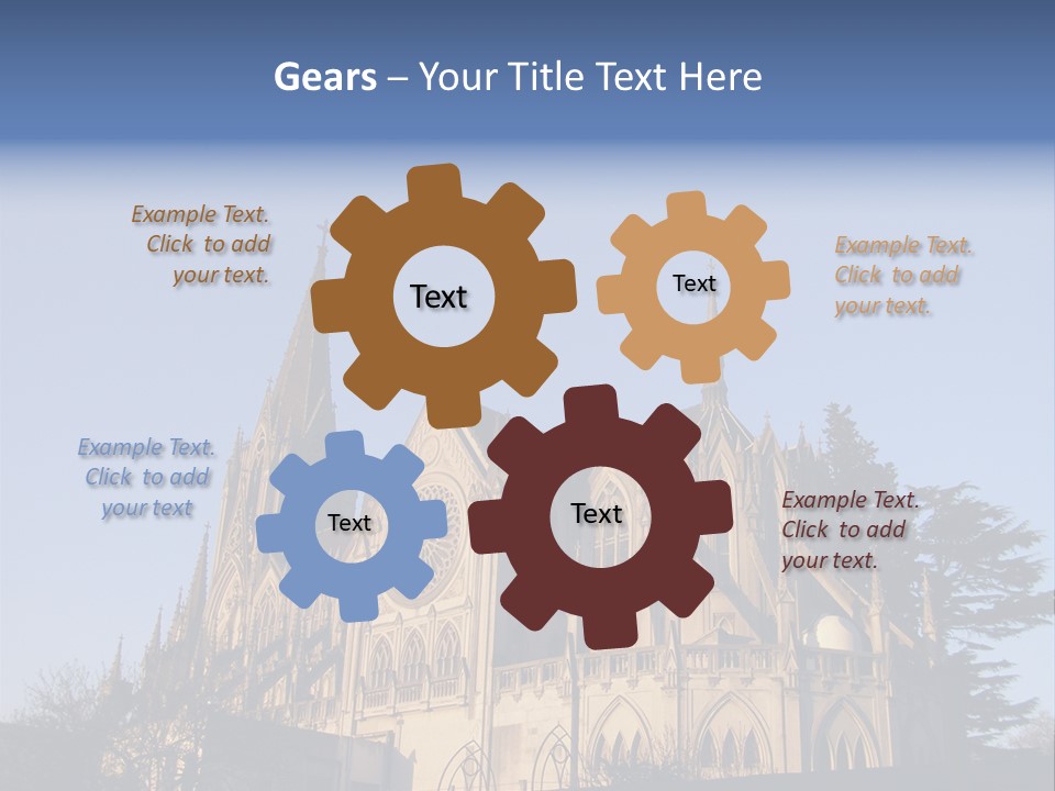 Green Gothic Landscape PowerPoint Template