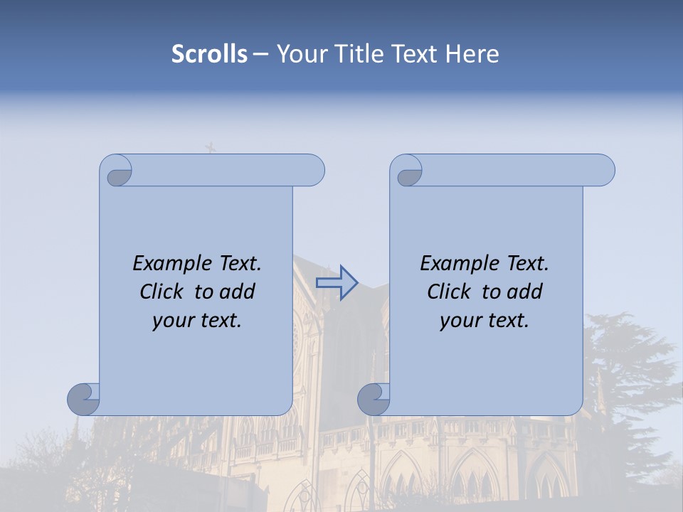 Green Gothic Landscape PowerPoint Template