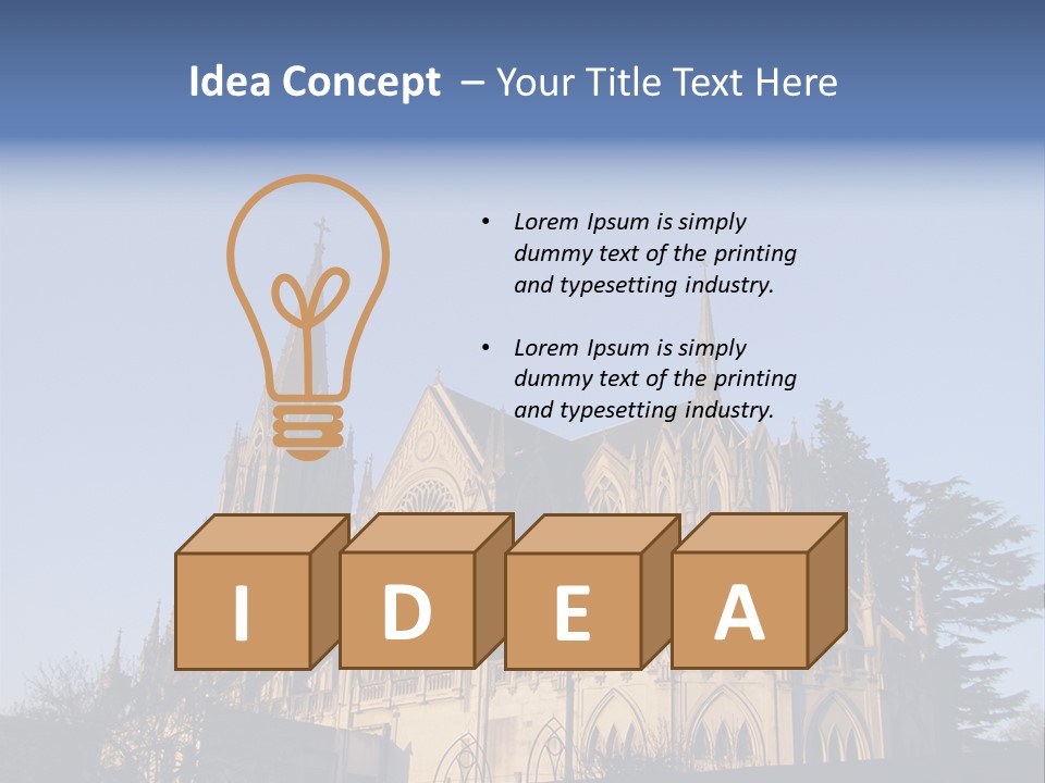 Green Gothic Landscape PowerPoint Template