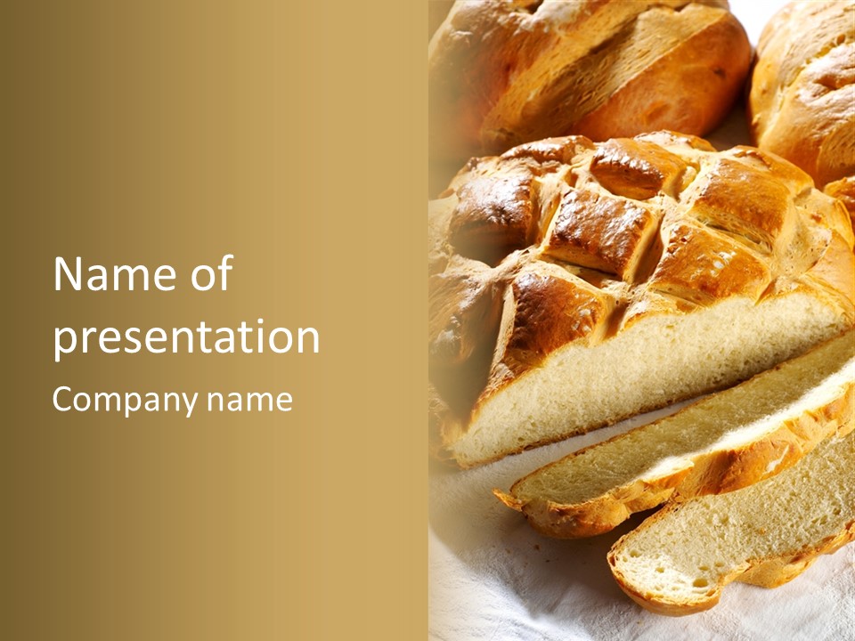 Bread Yellow Cereal PowerPoint Template