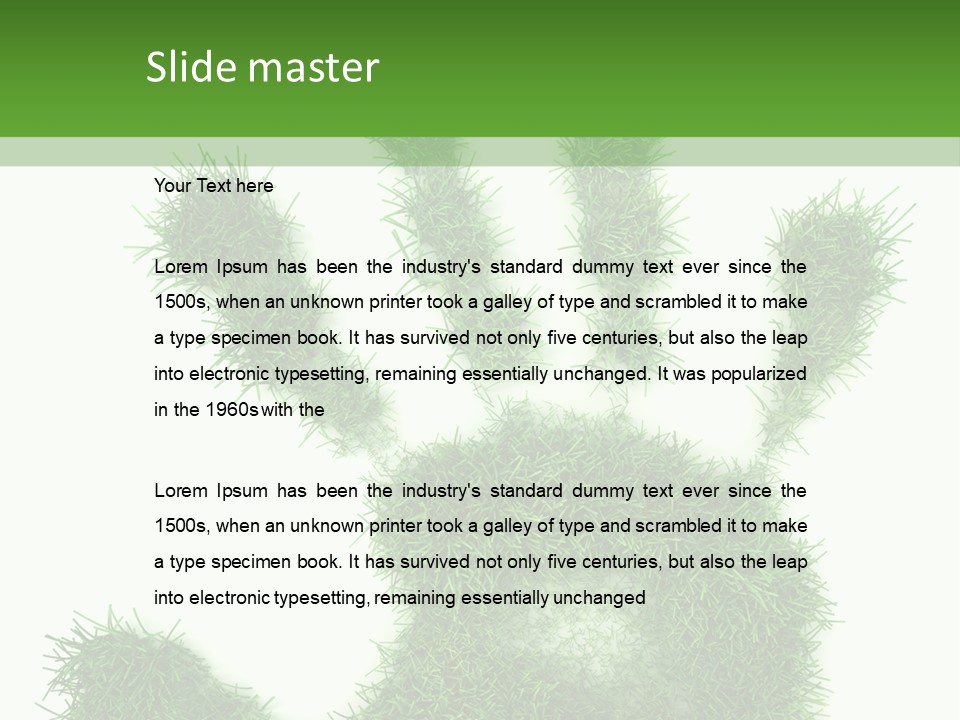Plant Print Environmental PowerPoint Template