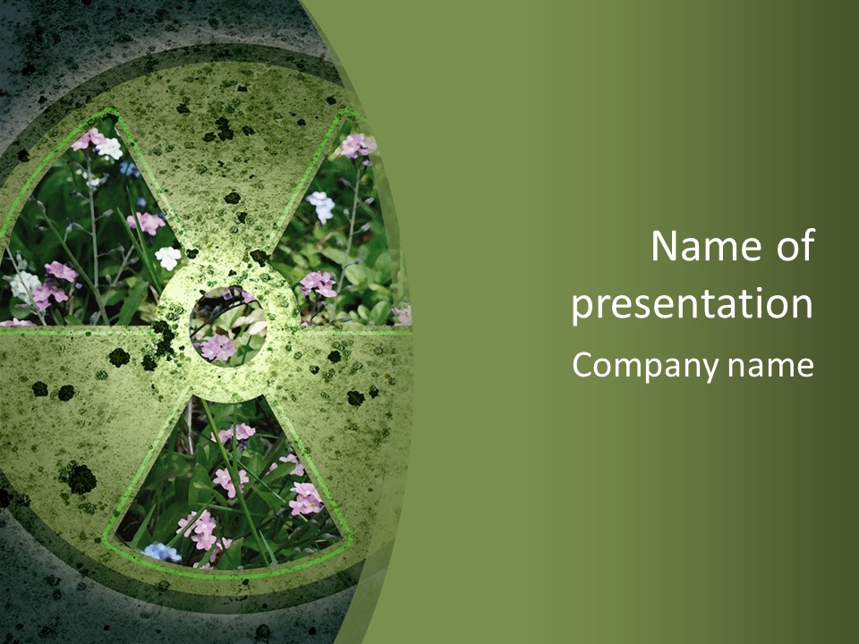 Atom Circle Pollution PowerPoint Template