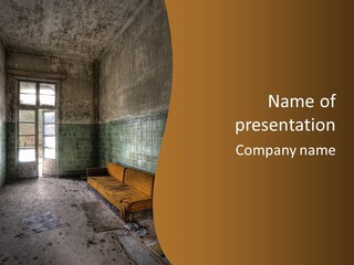 Decayed Door Depressive PowerPoint Template