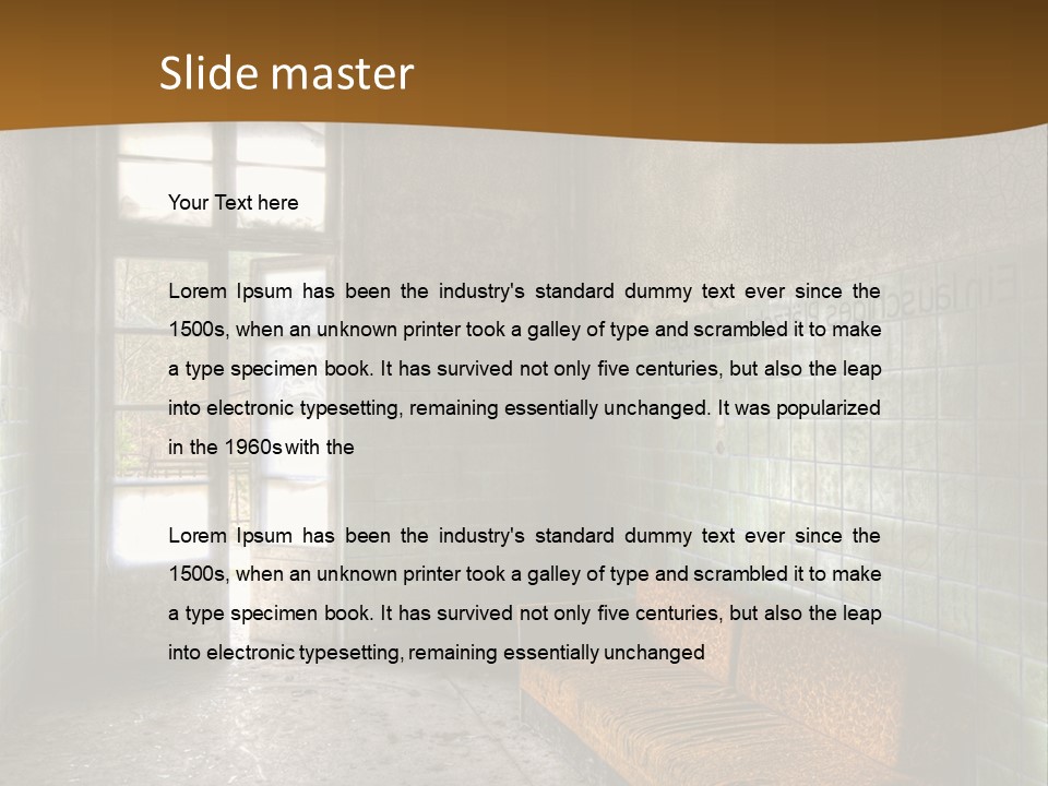 Decayed Door Depressive PowerPoint Template