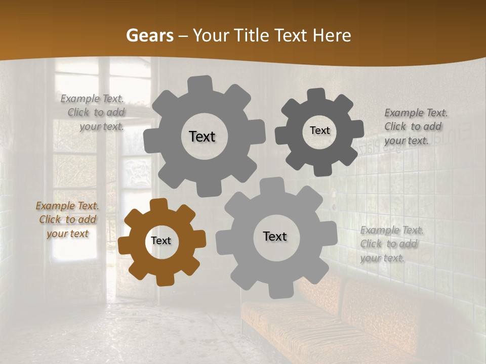 Decayed Door Depressive PowerPoint Template
