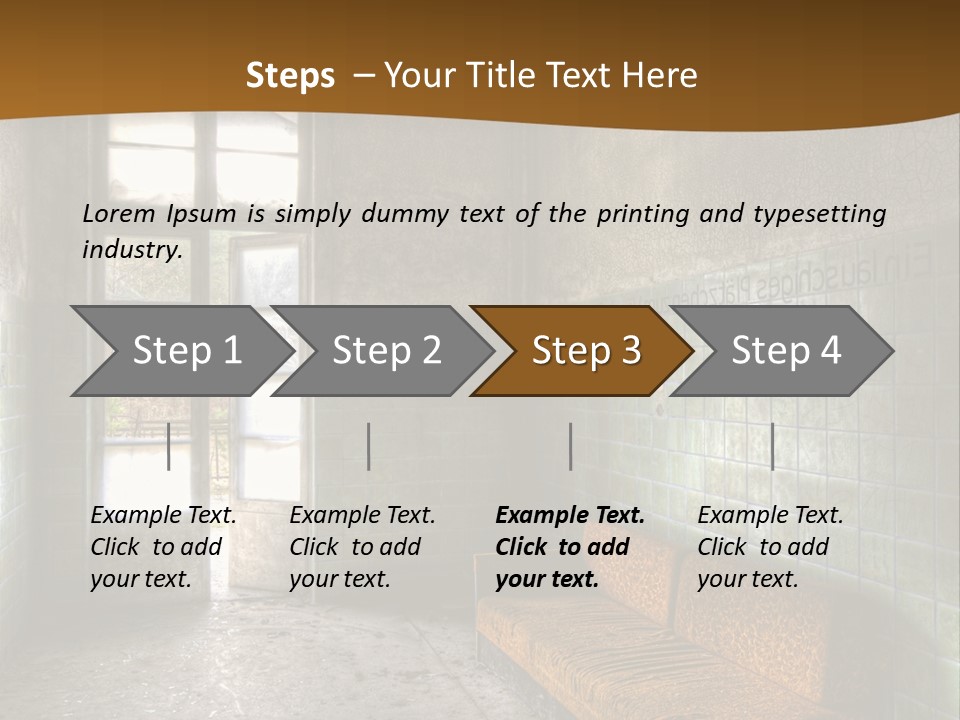 Decayed Door Depressive PowerPoint Template