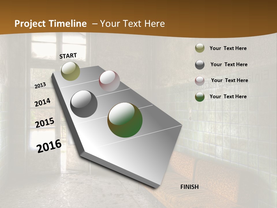 Decayed Door Depressive PowerPoint Template