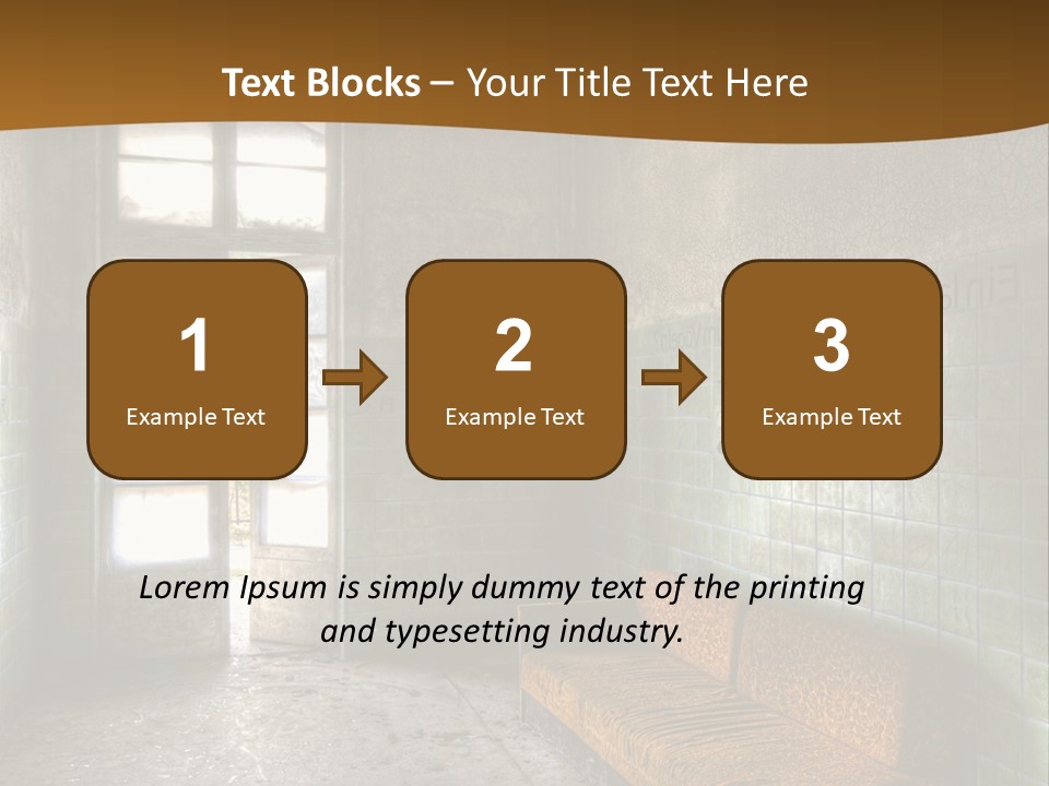 Decayed Door Depressive PowerPoint Template