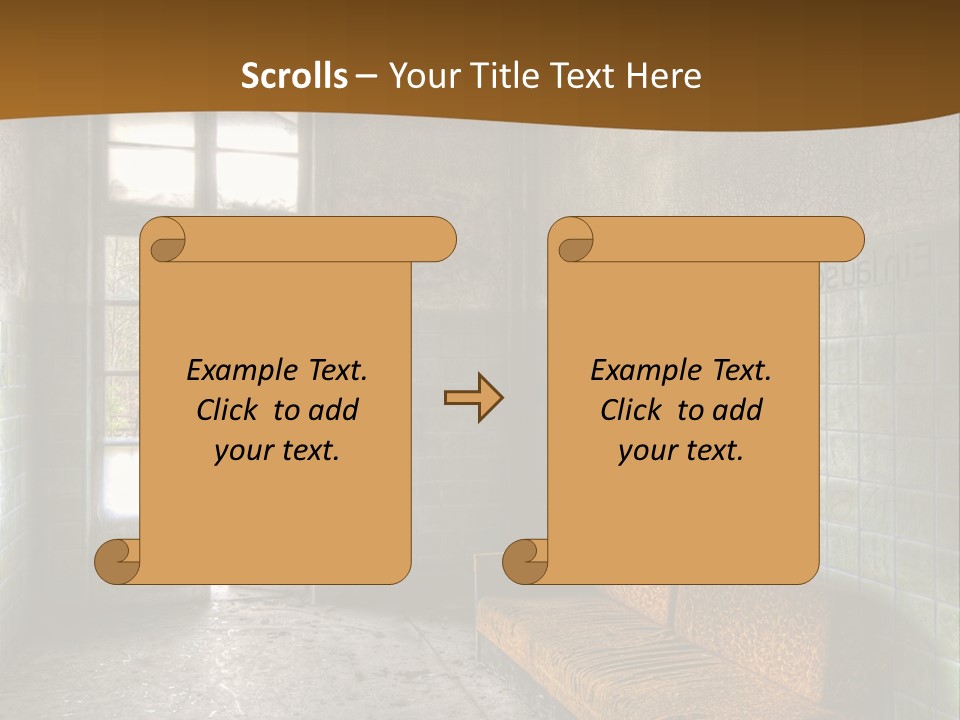 Decayed Door Depressive PowerPoint Template