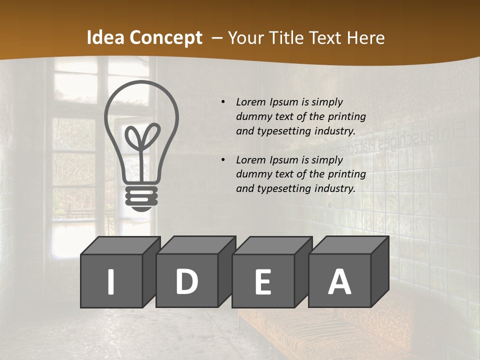 Decayed Door Depressive PowerPoint Template