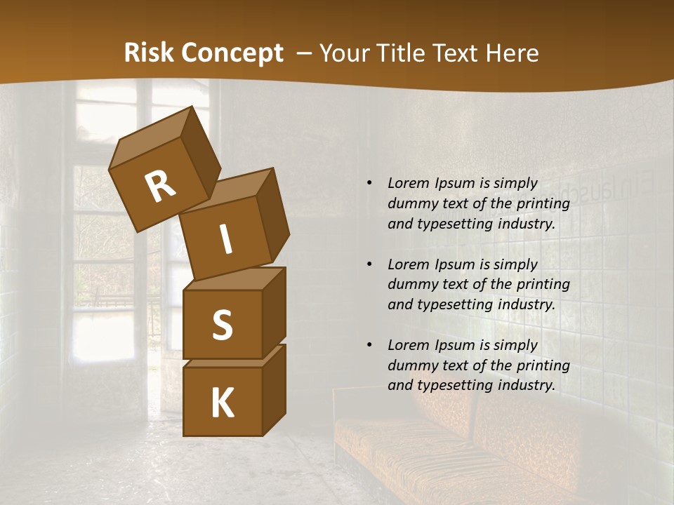 Decayed Door Depressive PowerPoint Template