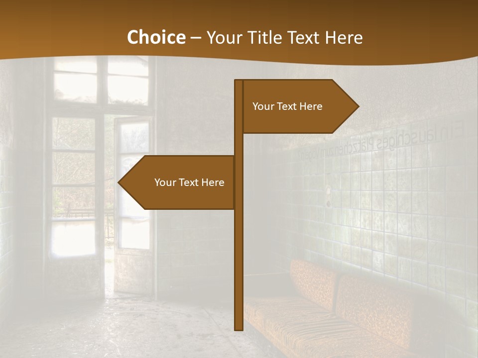Decayed Door Depressive PowerPoint Template