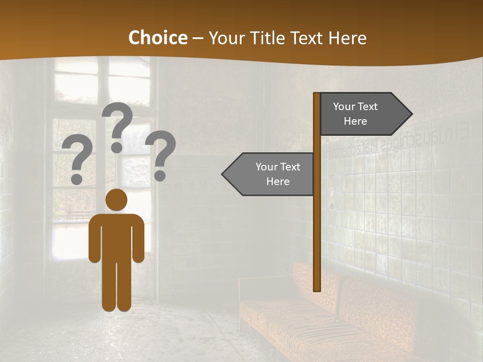 Decayed Door Depressive PowerPoint Template