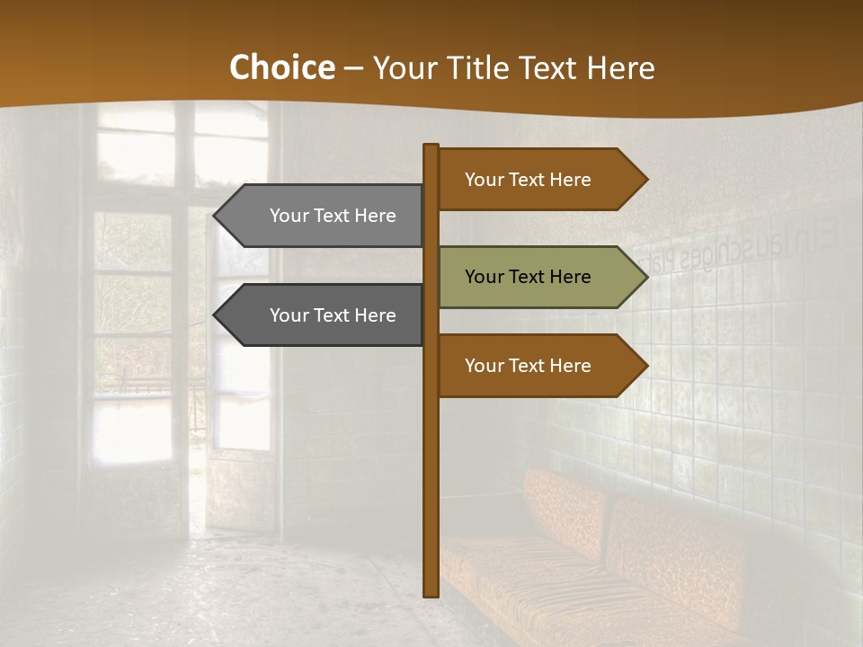 Decayed Door Depressive PowerPoint Template