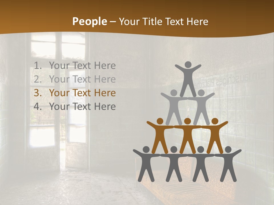 Decayed Door Depressive PowerPoint Template